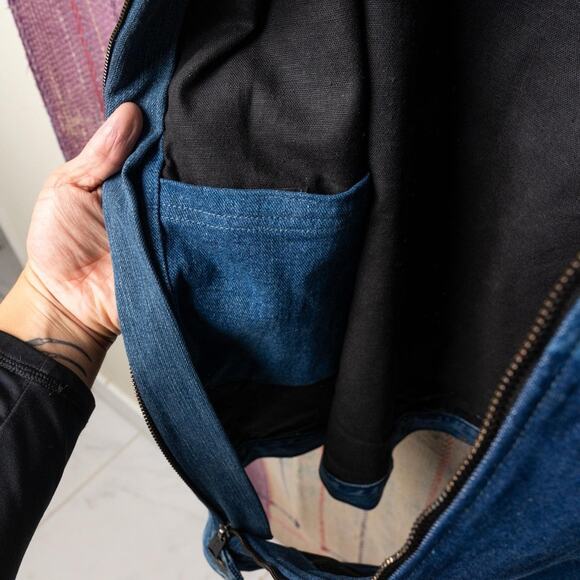 Upcycled carhartt detroit jacket reconstructed - Picture 8 of 8